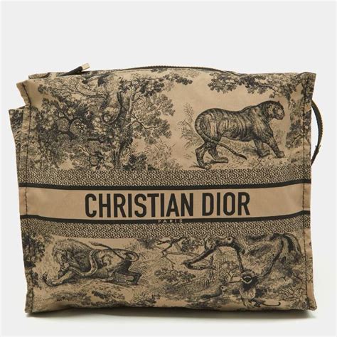 dior cloth travel bag|dior travel zipped pouch.